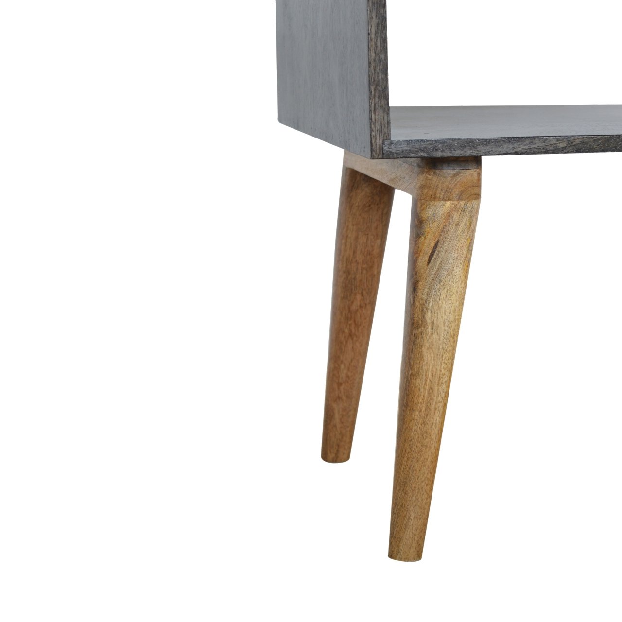 Szafka nocna z litego drewna mango – czarna, 45 cm — model IN1377 - obrazek 7
