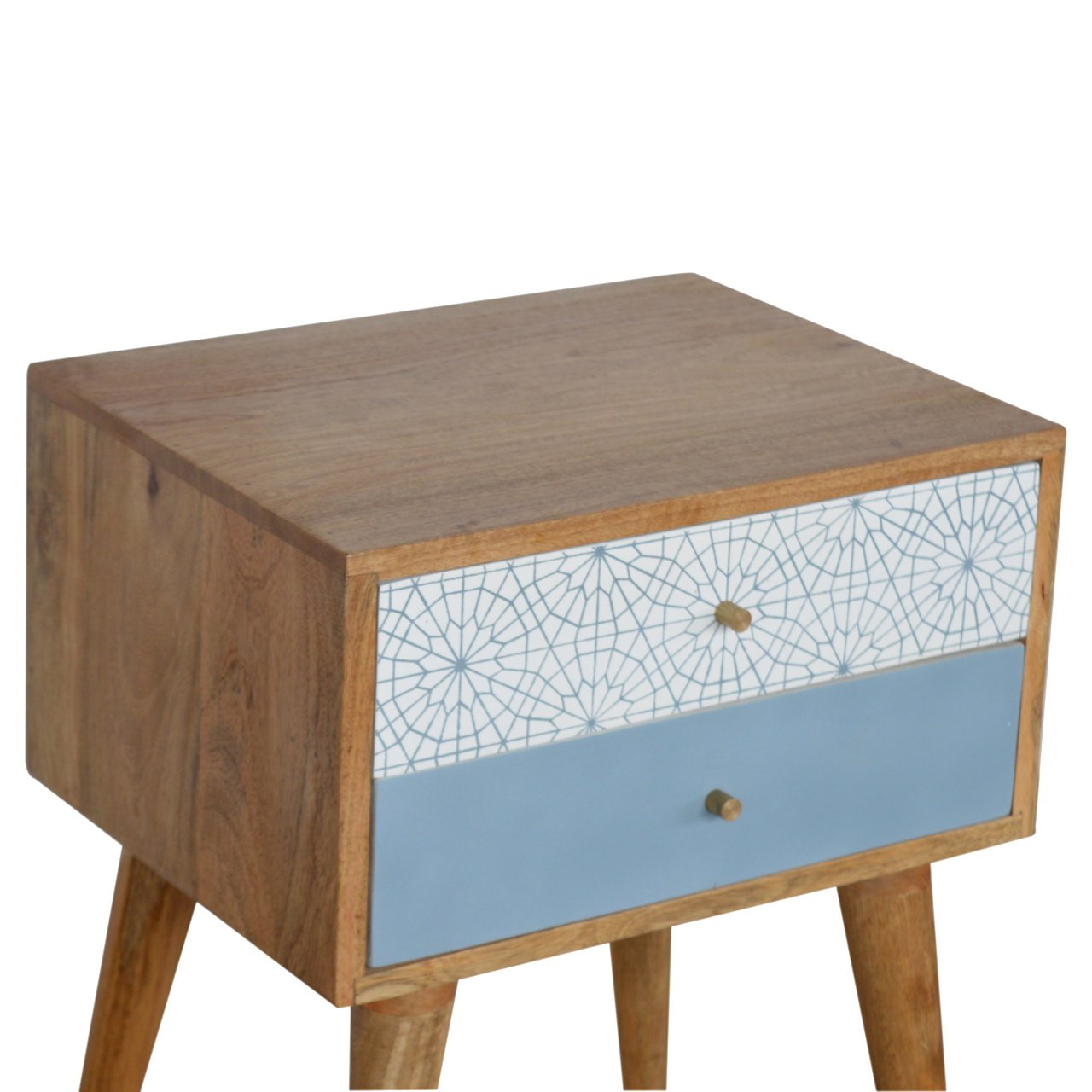 Szafka nocna z litego drewna mango – jasna, 45 cm — model IN1381 - Image 3