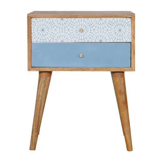 Szafka nocna z litego drewna mango – jasna, 45 cm — model IN1381 - Image 9