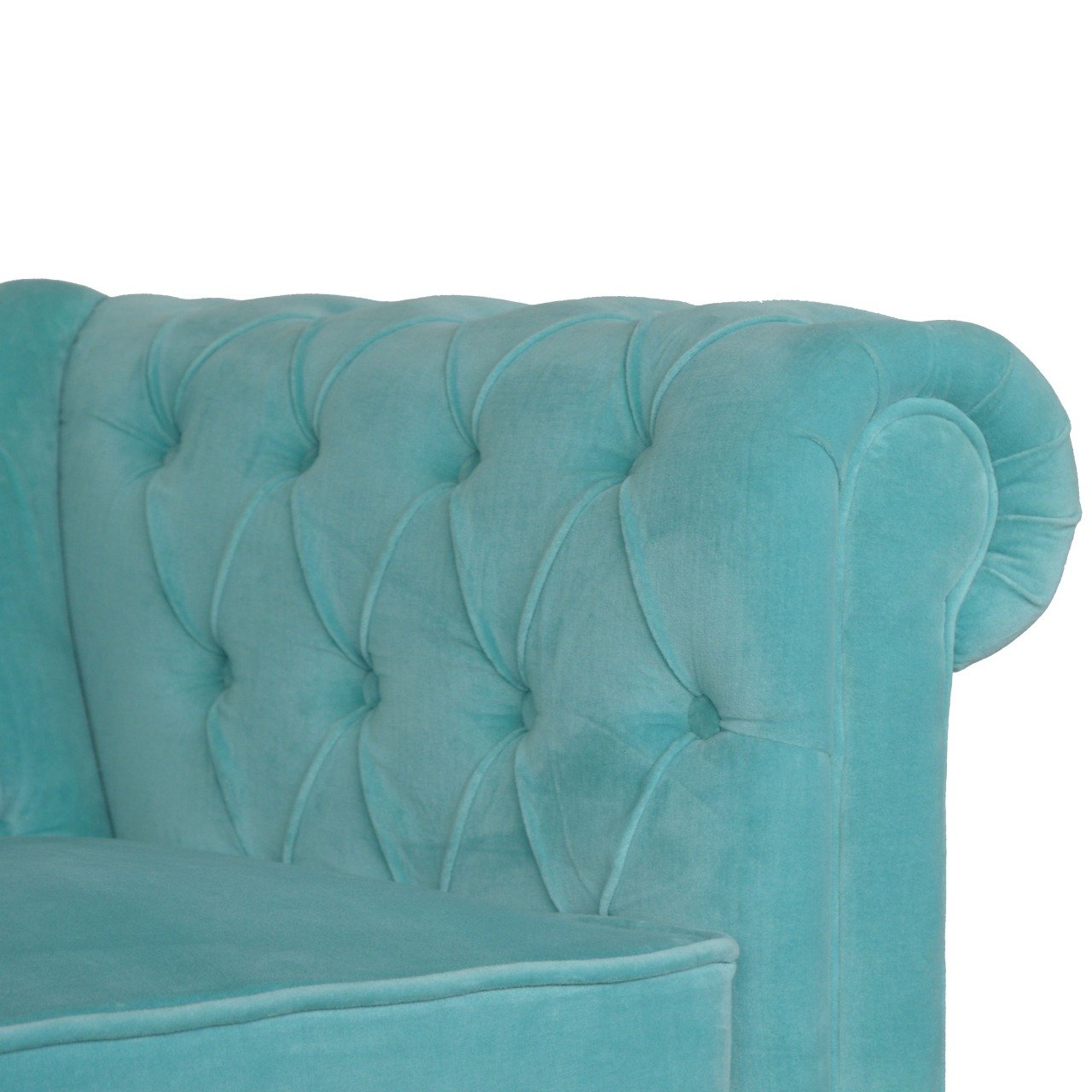 Sofa z litego drewna mango – orzechowa, 150 cm — model IN1408 - obrazek 5