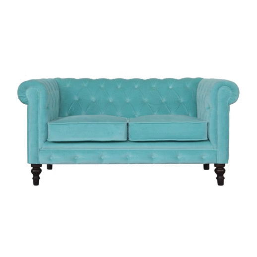 Sofa z litego drewna mango – orzechowa, 150 cm — model IN1408 - obrazek 10