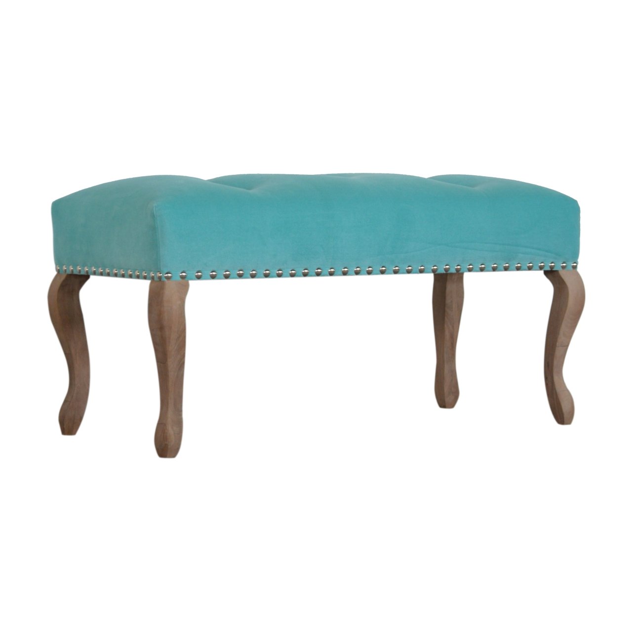 Ławka z litego drewna mango – 90 cm — model IN1417 - Image 3