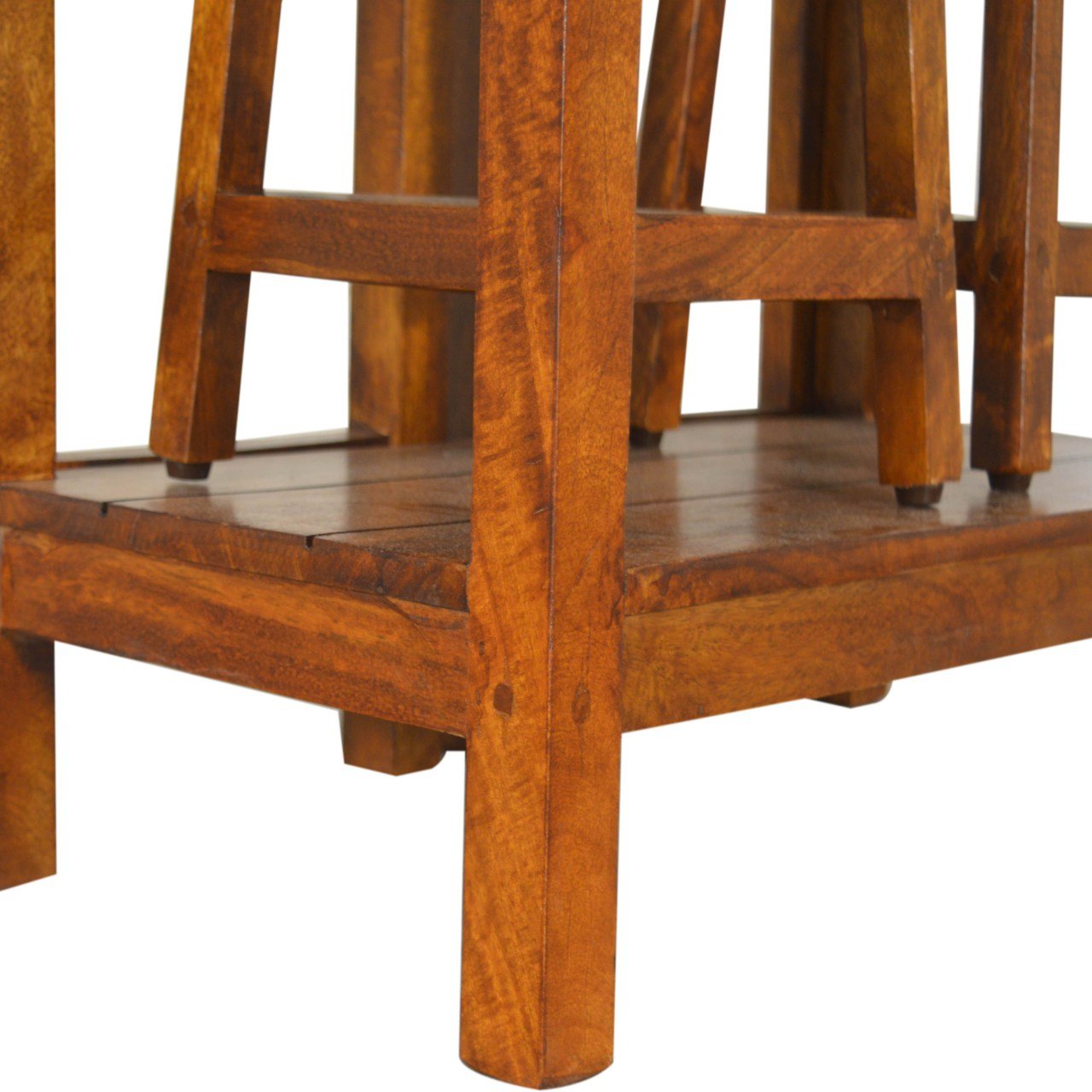 Stół śniadaniowy z litego drewna mango – kasztanowy, 90 cm - Image 6