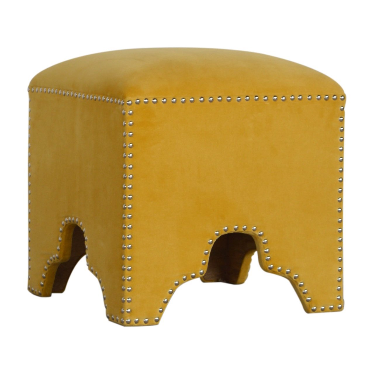Pufa Artisan IN1468 – lite drewno mango - obrazek 2