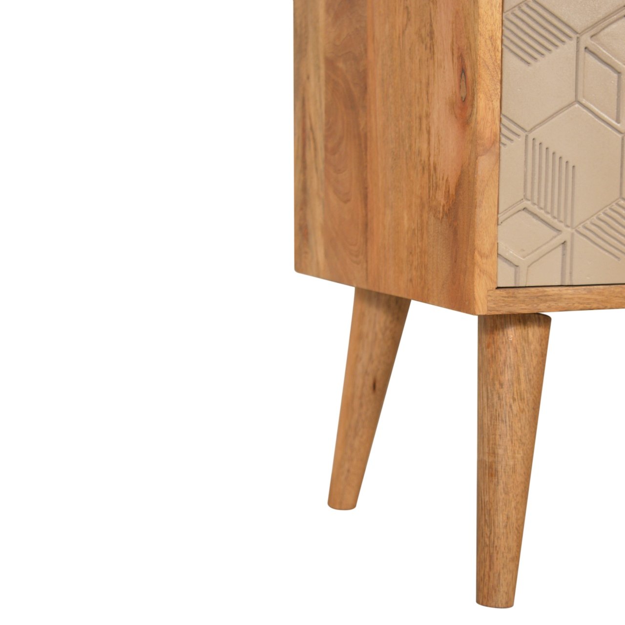 Szafka nocna z litego drewna mango – 40 cm — model IN1471 - obrazek 6