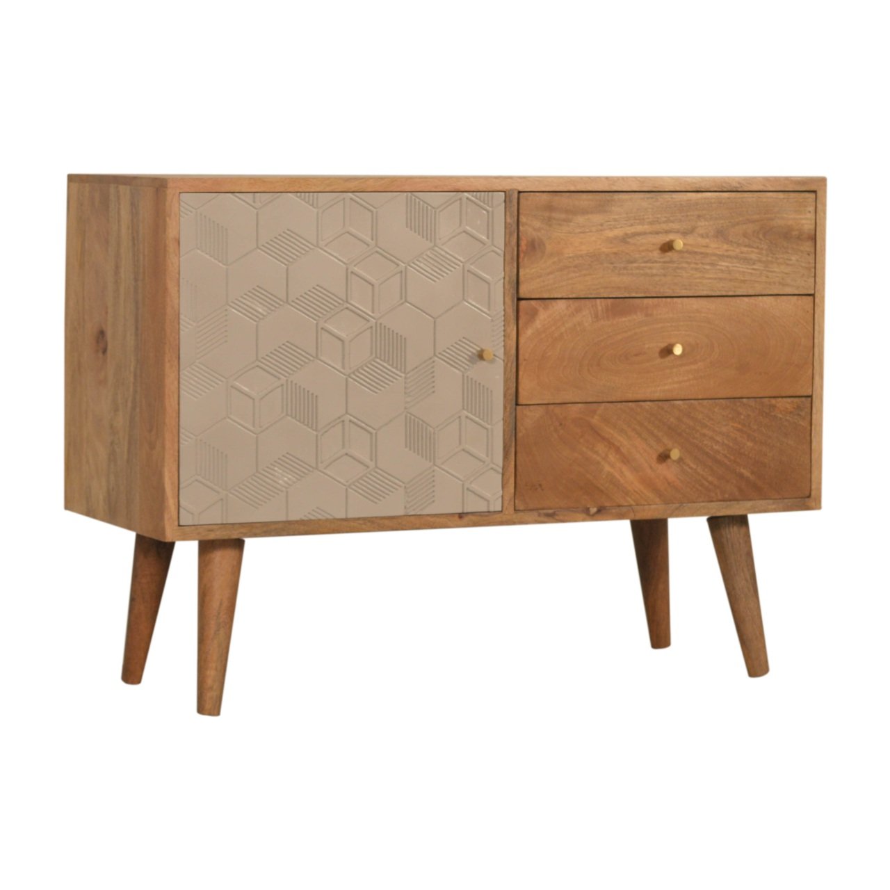 Komoda z litego drewna mango – 85 cm