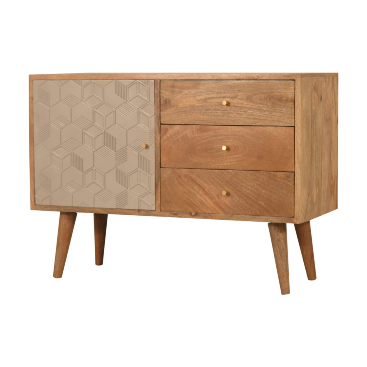 Komoda z litego drewna mango – 85 cm - obrazek 2
