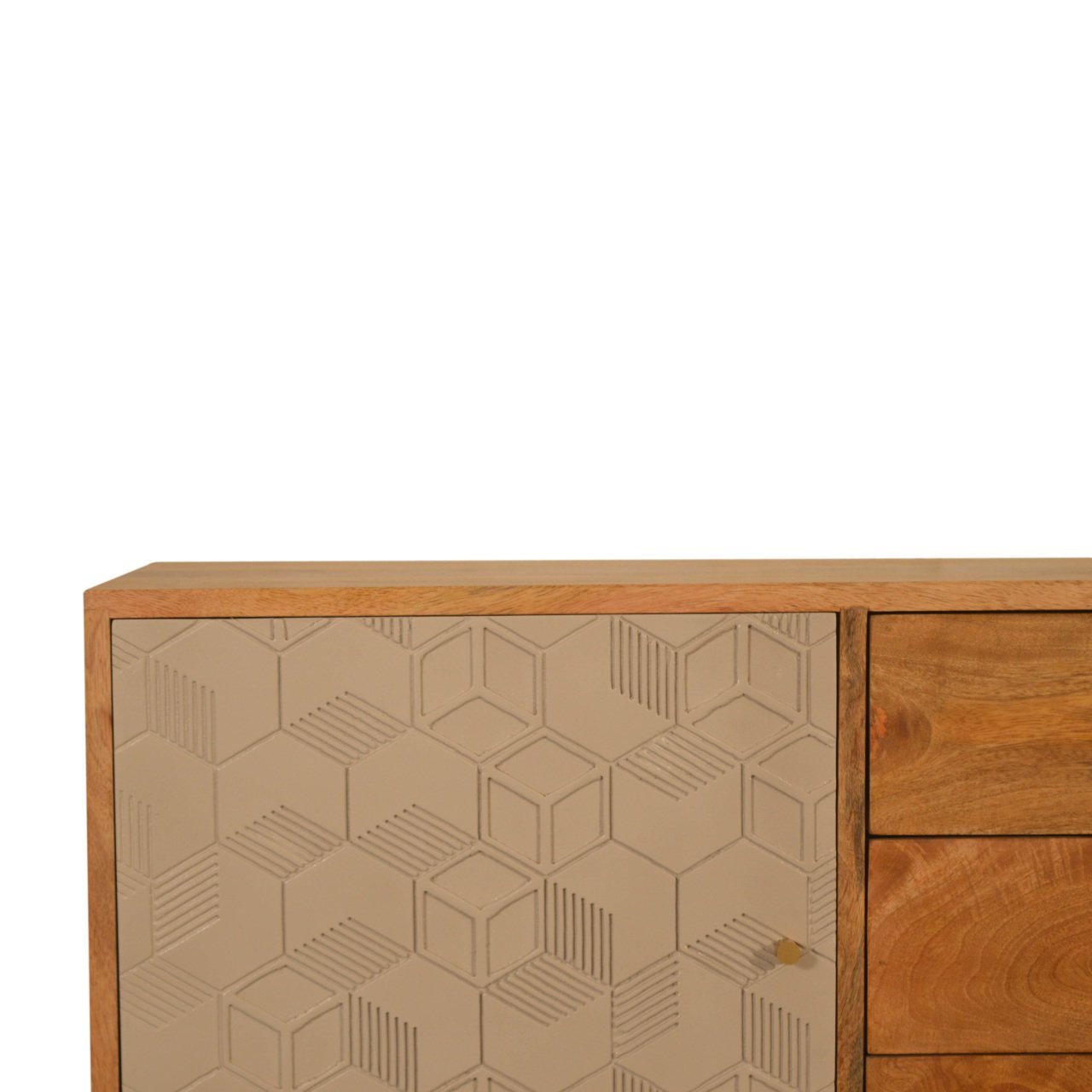 Komoda z litego drewna mango – 85 cm - obrazek 3