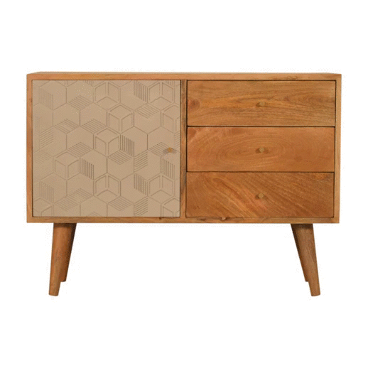 Komoda z litego drewna mango – 85 cm - obrazek 9