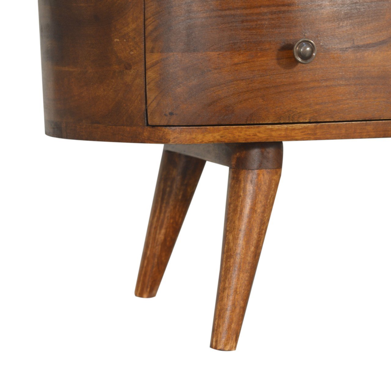Szafka RTV z litego drewna mango – kasztanowa, 110 cm — model IN1491 - obrazek 6