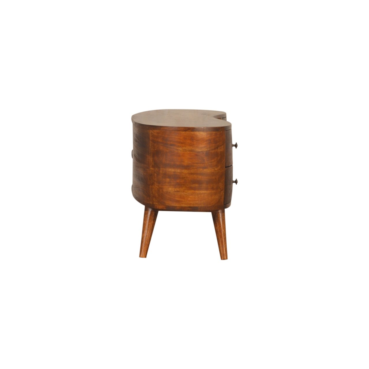 Szafka RTV z litego drewna mango – kasztanowa, 110 cm — model IN1491 - obrazek 7