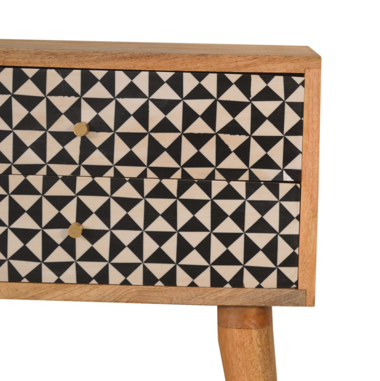 Szafka nocna Artisan IN1503 – lite drewno mango, wykończenie czarne - obrazek 3