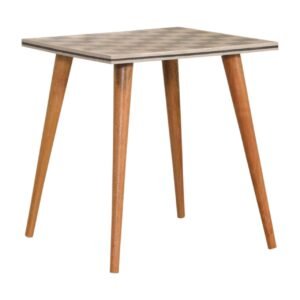 Stolik kawowy z litego drewna mango – dębowy, 42 cm