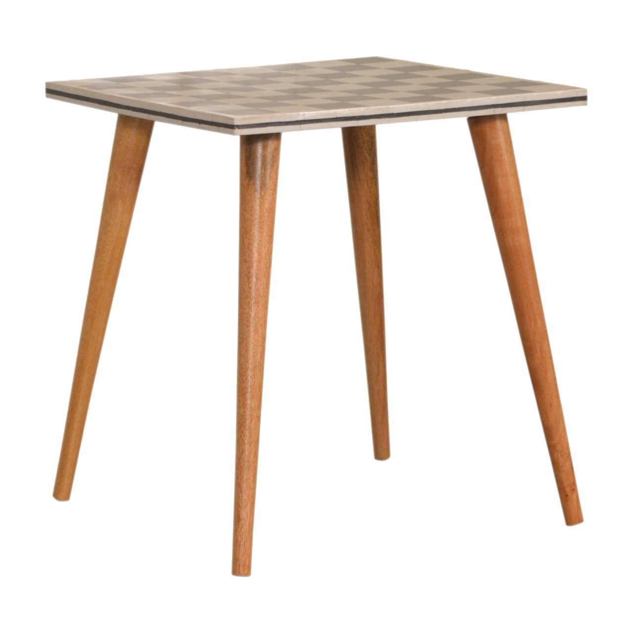 Stolik kawowy z litego drewna mango – dębowy, 42 cm