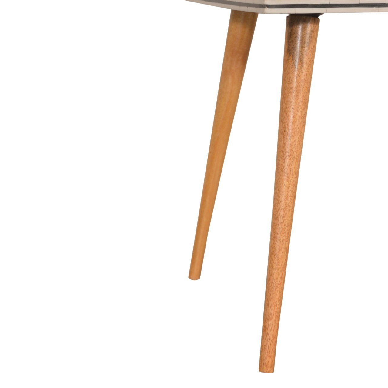Stolik kawowy z litego drewna mango – dębowy, 42 cm - Image 7