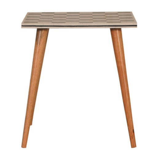 Stolik kawowy z litego drewna mango – dębowy, 42 cm - Image 8