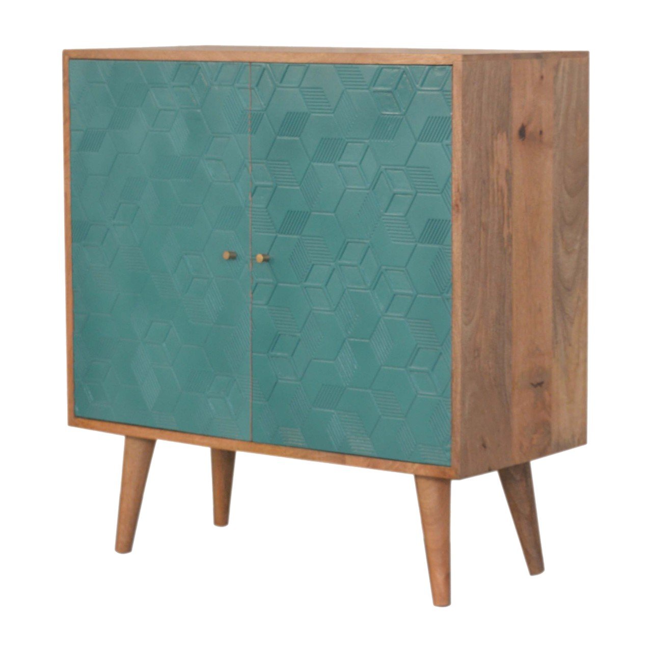 Szafka z litego drewna mango – 75 cm — model IN1524 - obrazek 3
