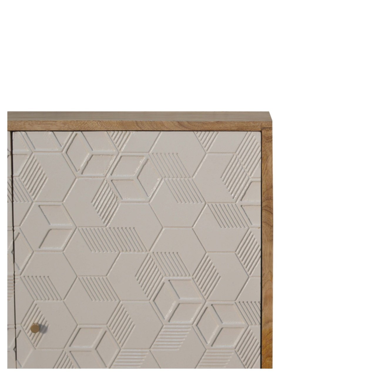Szafka z litego drewna mango – jasna, 75 cm — model IN1526 - Image 3
