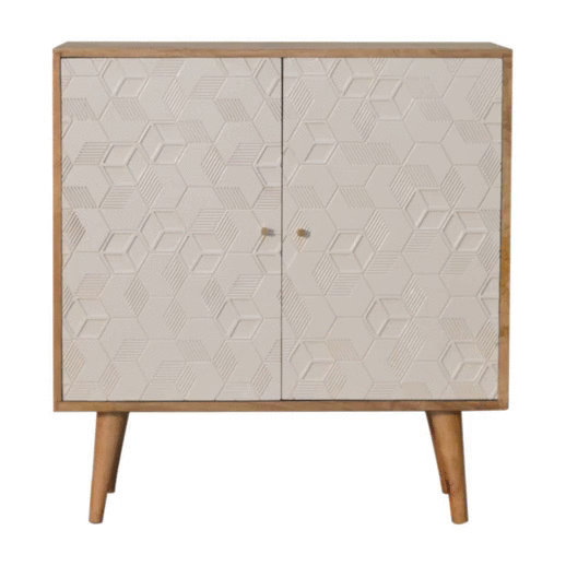 Szafka z litego drewna mango – jasna, 75 cm — model IN1526 - Image 9