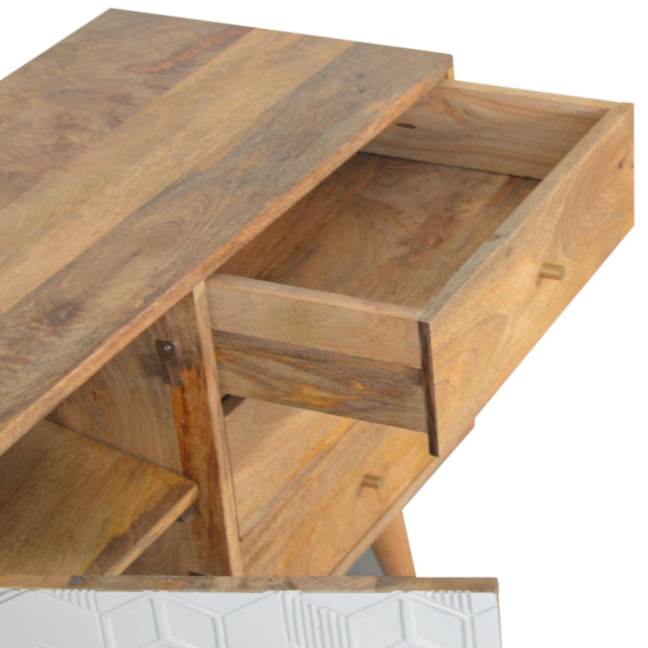 Komoda z litego drewna mango – jasna, 85 cm - Image 6