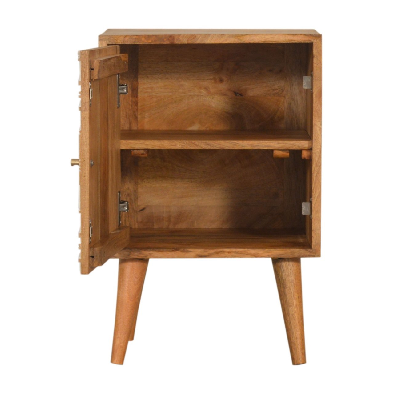Szafka nocna z litego drewna mango – jasna, 40 cm — model IN1532 - Image 4