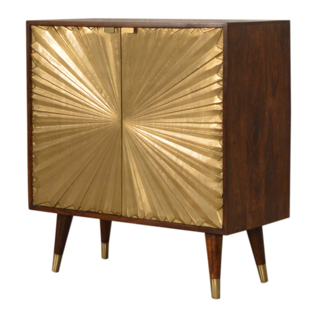 Szafka z litego drewna mango – kasztanowa, 75 cm — model IN1539 - Image 2