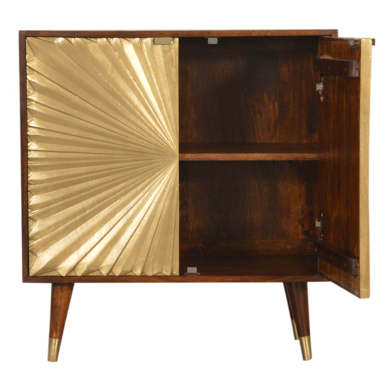 Szafka z litego drewna mango – kasztanowa, 75 cm — model IN1539 - Image 5