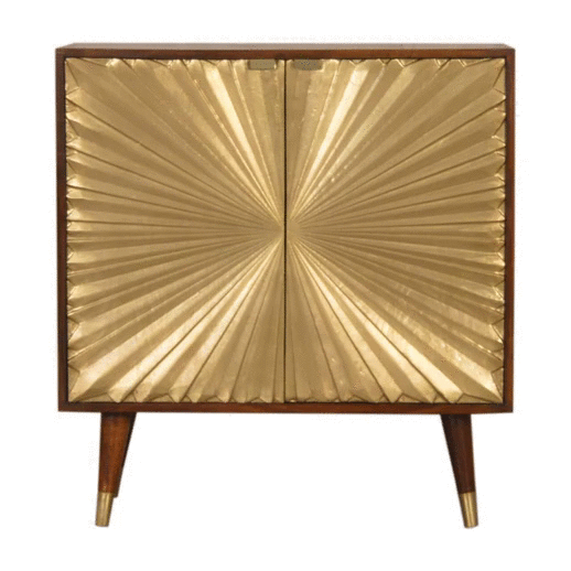 Szafka z litego drewna mango – kasztanowa, 75 cm — model IN1539 - Image 9
