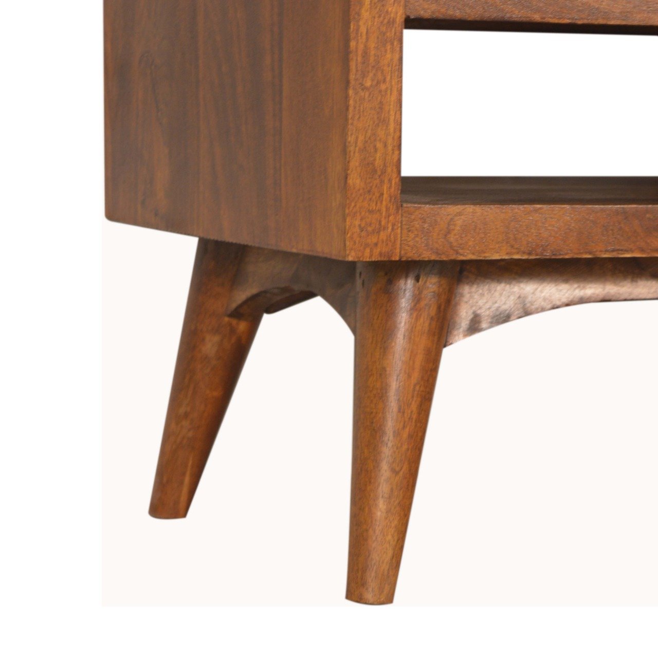 Szafka RTV z litego drewna mango – kasztanowa, 90 cm — model IN1541 - obrazek 7