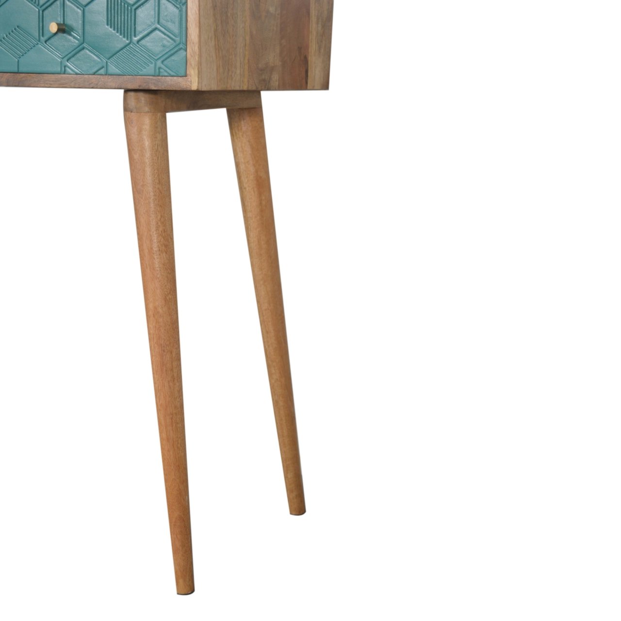 Stół z litego drewna mango – jasny, 80 cm - obrazek 7