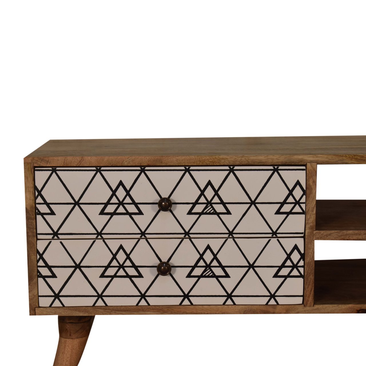 Szafka RTV Artisan IN1556 – lite drewno mango, wykończenie czarne - Image 4