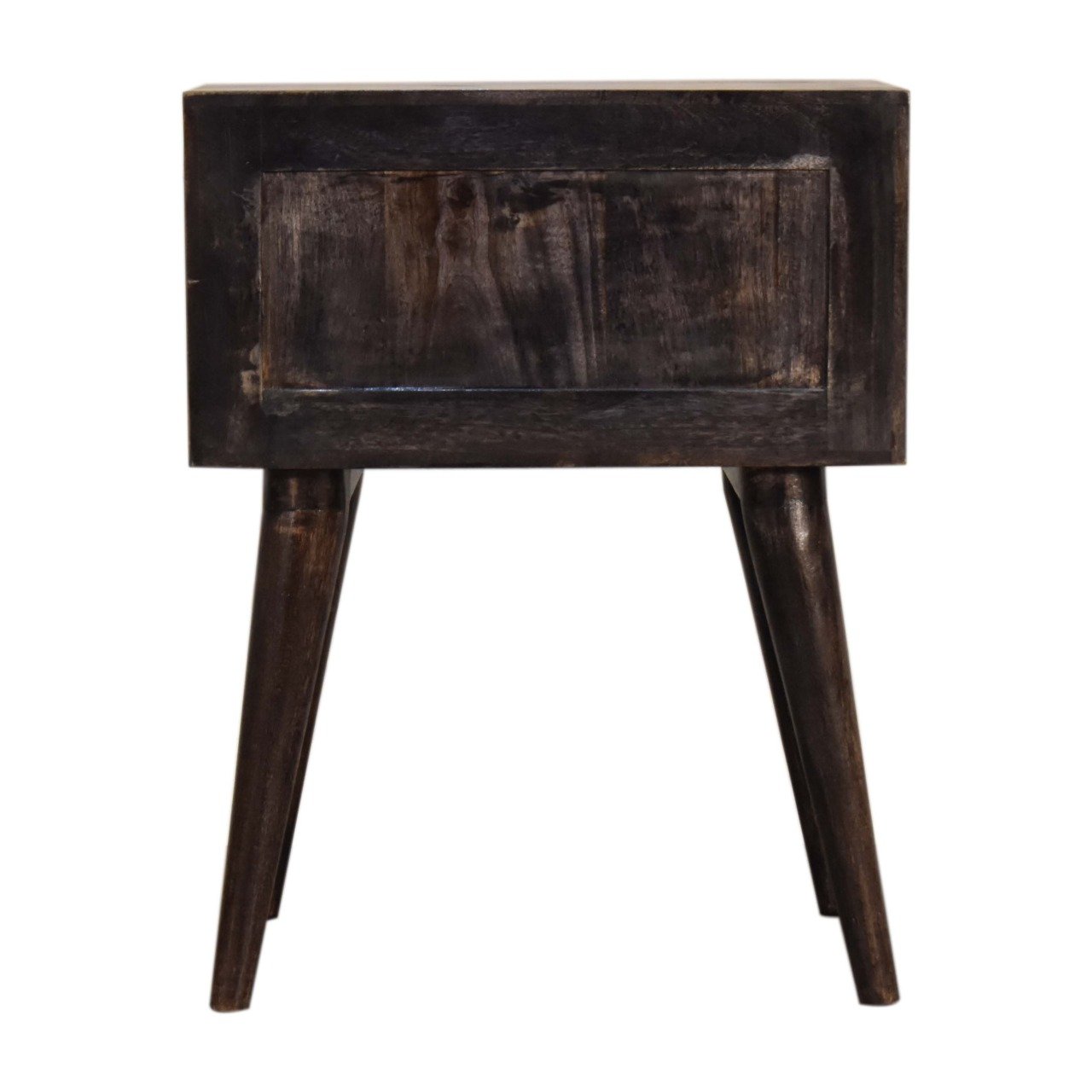 Szafka nocna z litego drewna mango – czarna, 45 cm — model IN1568 - obrazek 8