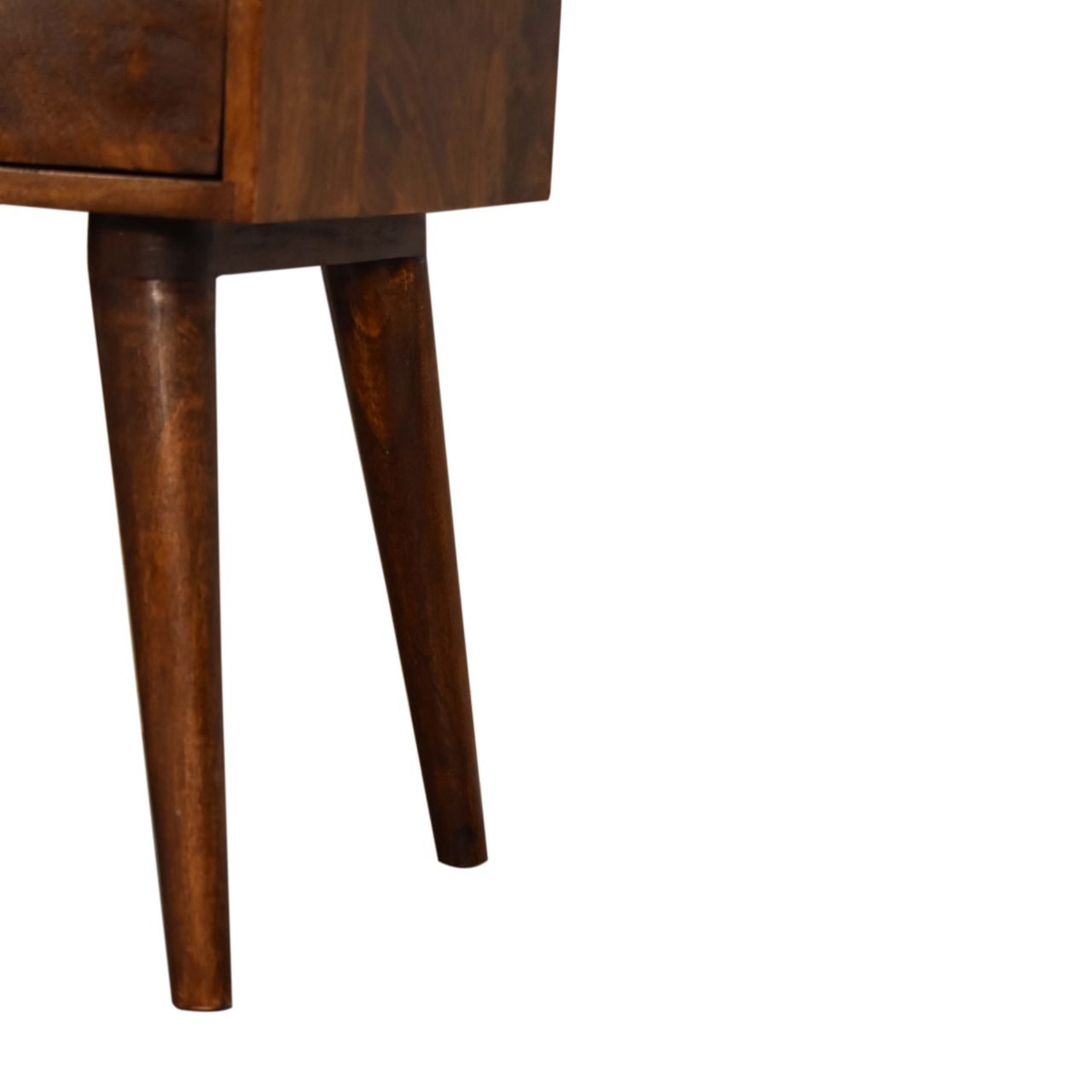 Szafka nocna z litego drewna mango – kasztanowa, 45 cm — model IN1569 - Image 7