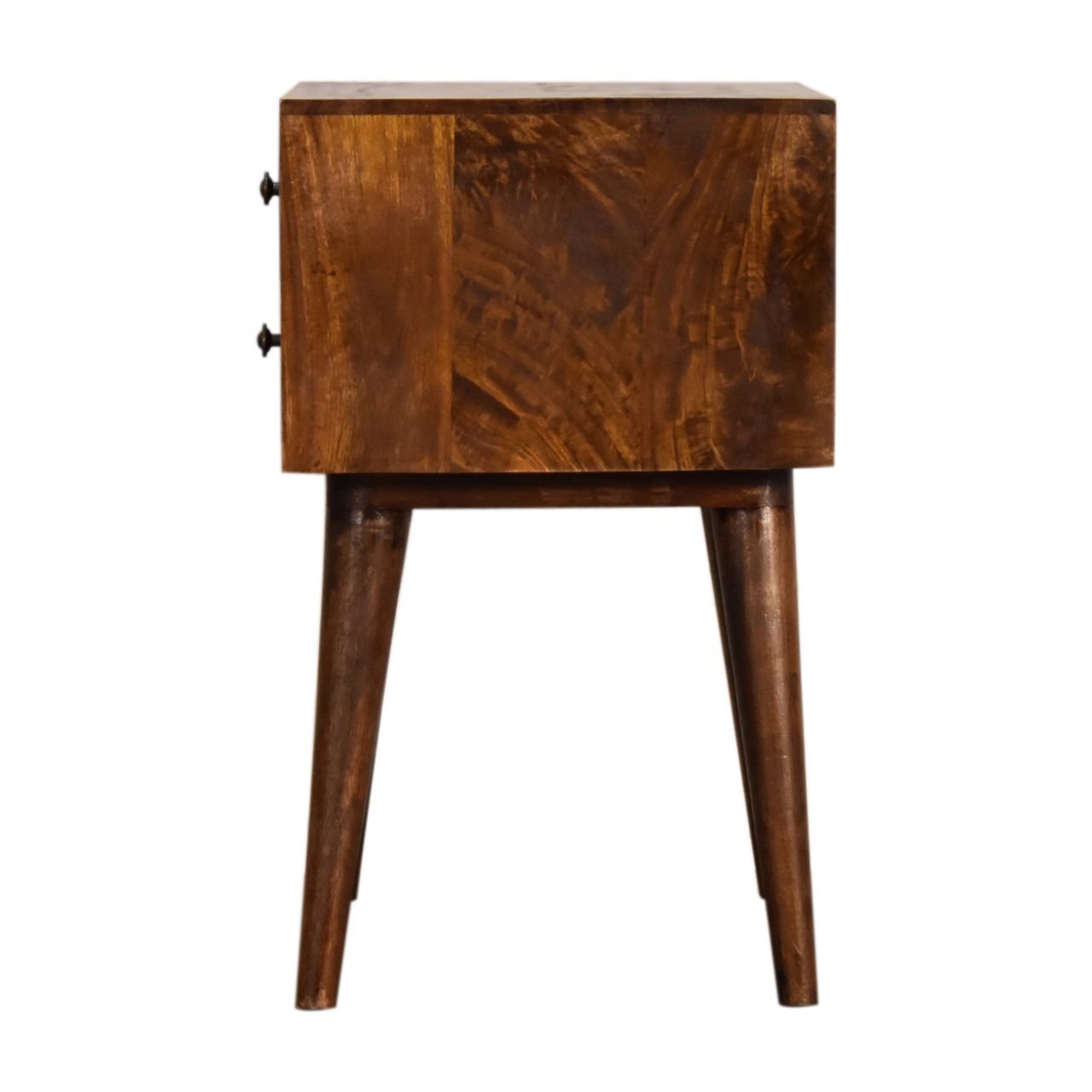 Szafka nocna z litego drewna mango – kasztanowa, 45 cm — model IN1569 - Image 8