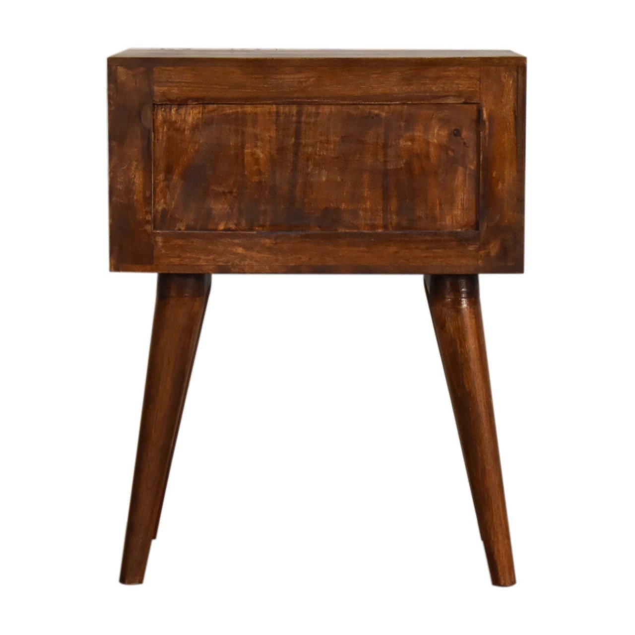Szafka nocna z litego drewna mango – kasztanowa, 45 cm — model IN1569 - Image 9