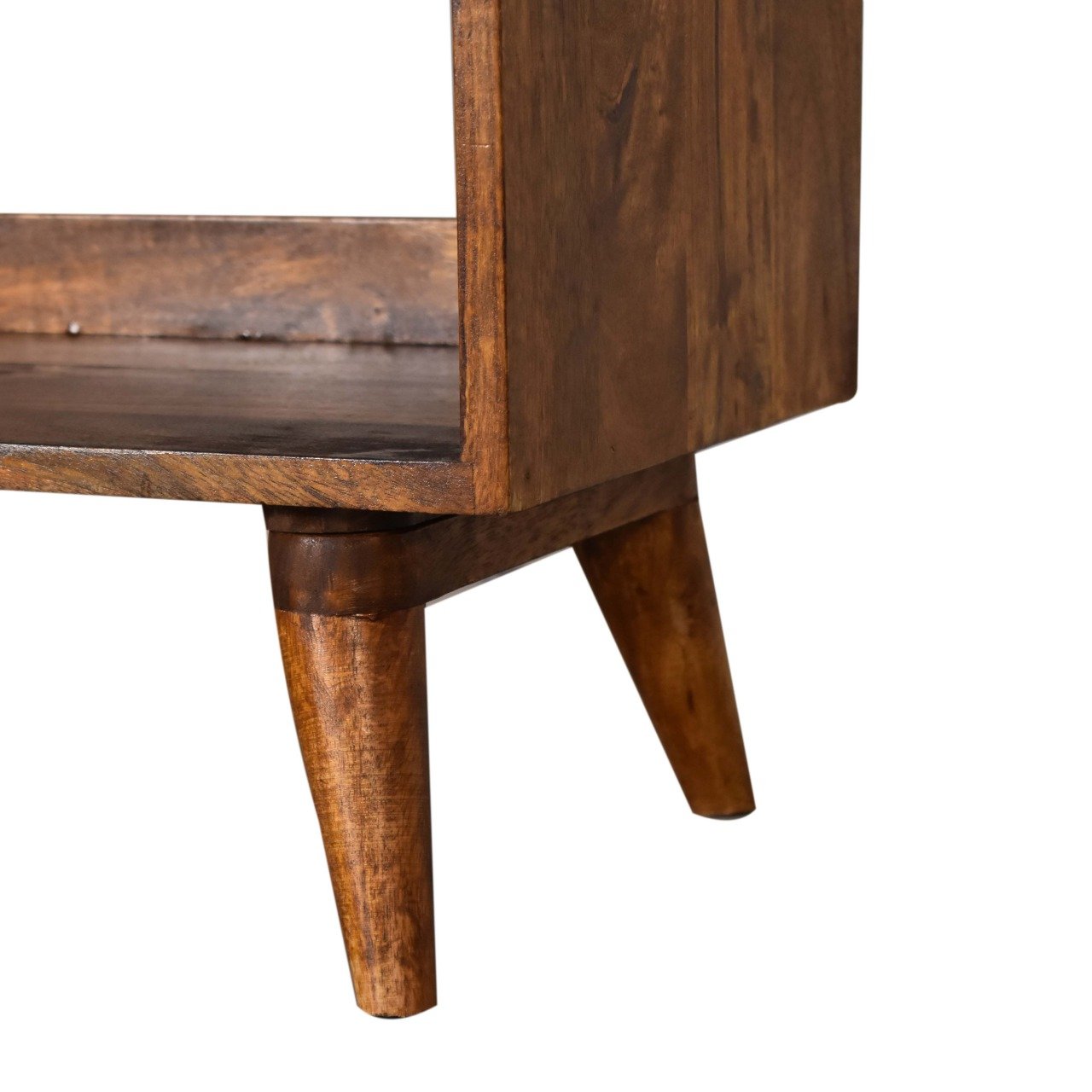 Ławka z litego drewna mango – kasztanowa, 90 cm — model IN1585 - Image 6