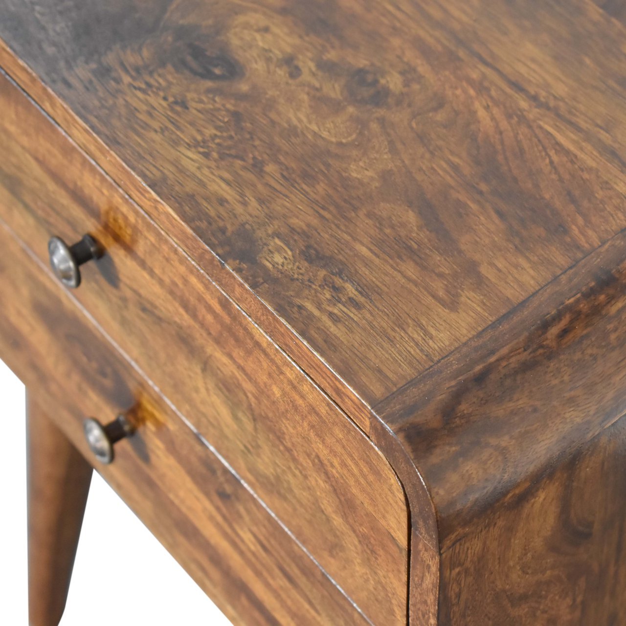 Szafka nocna Curve Chestnut z przepustem kablowym - obrazek 4