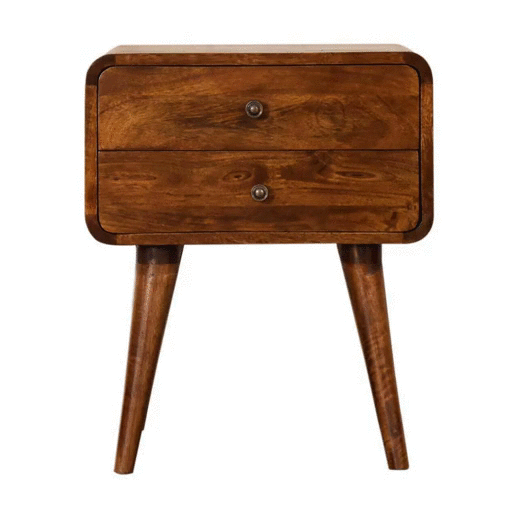Szafka nocna Curve Chestnut z przepustem kablowym - obrazek 12
