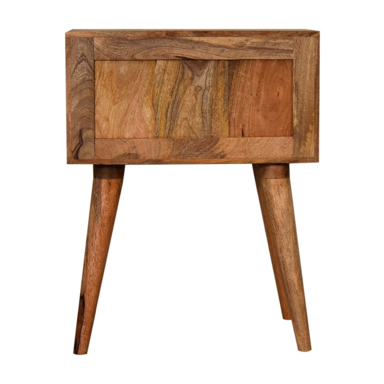 Szafka nocna z litego drewna mango – dębowa, 45 cm — model IN1594 - obrazek 8