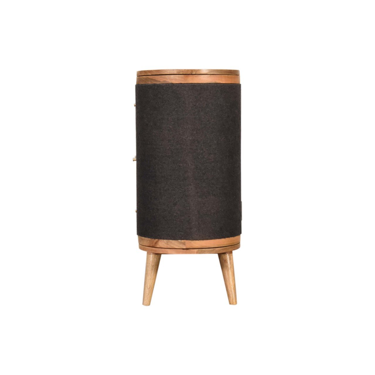 Szafka z litego drewna mango – czarna, 110 cm - obrazek 10