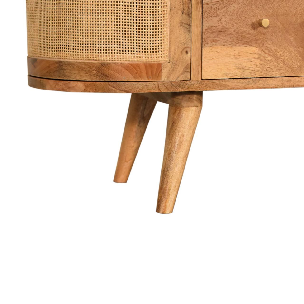 Szafka RTV z litego drewna mango – dębowa, 110 cm — model IN1616 - obrazek 6