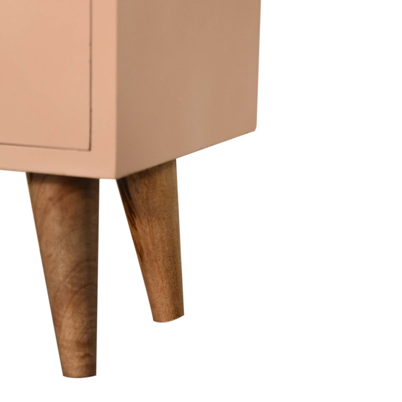 Szafka nocna z litego drewna mango – dębowa, 35 cm — model IN1634 - obrazek 6
