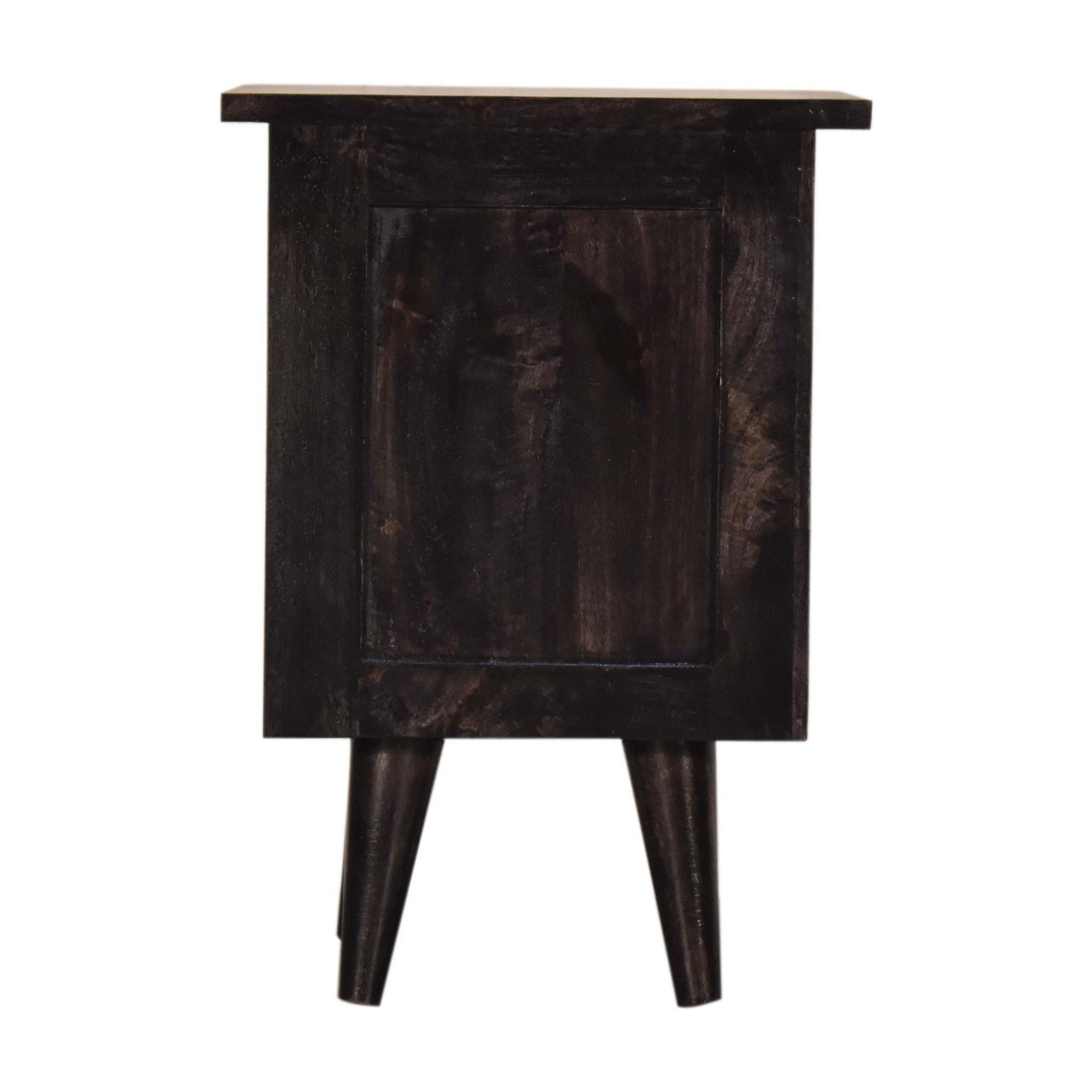 Szafka nocna z litego drewna mango – czarna, 35 cm — model IN1636 - obrazek 8