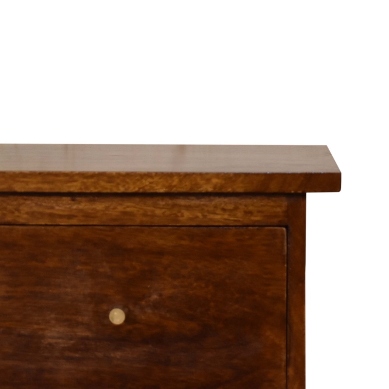 Szafka nocna z litego drewna mango – kasztanowa, 35 cm — model IN1639 - Image 4