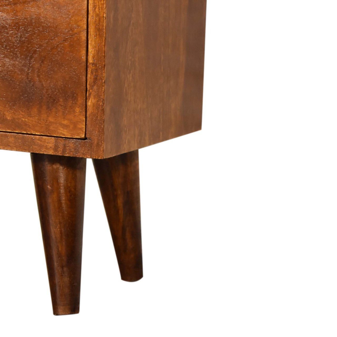 Szafka nocna z litego drewna mango – kasztanowa, 35 cm — model IN1639 - Image 6