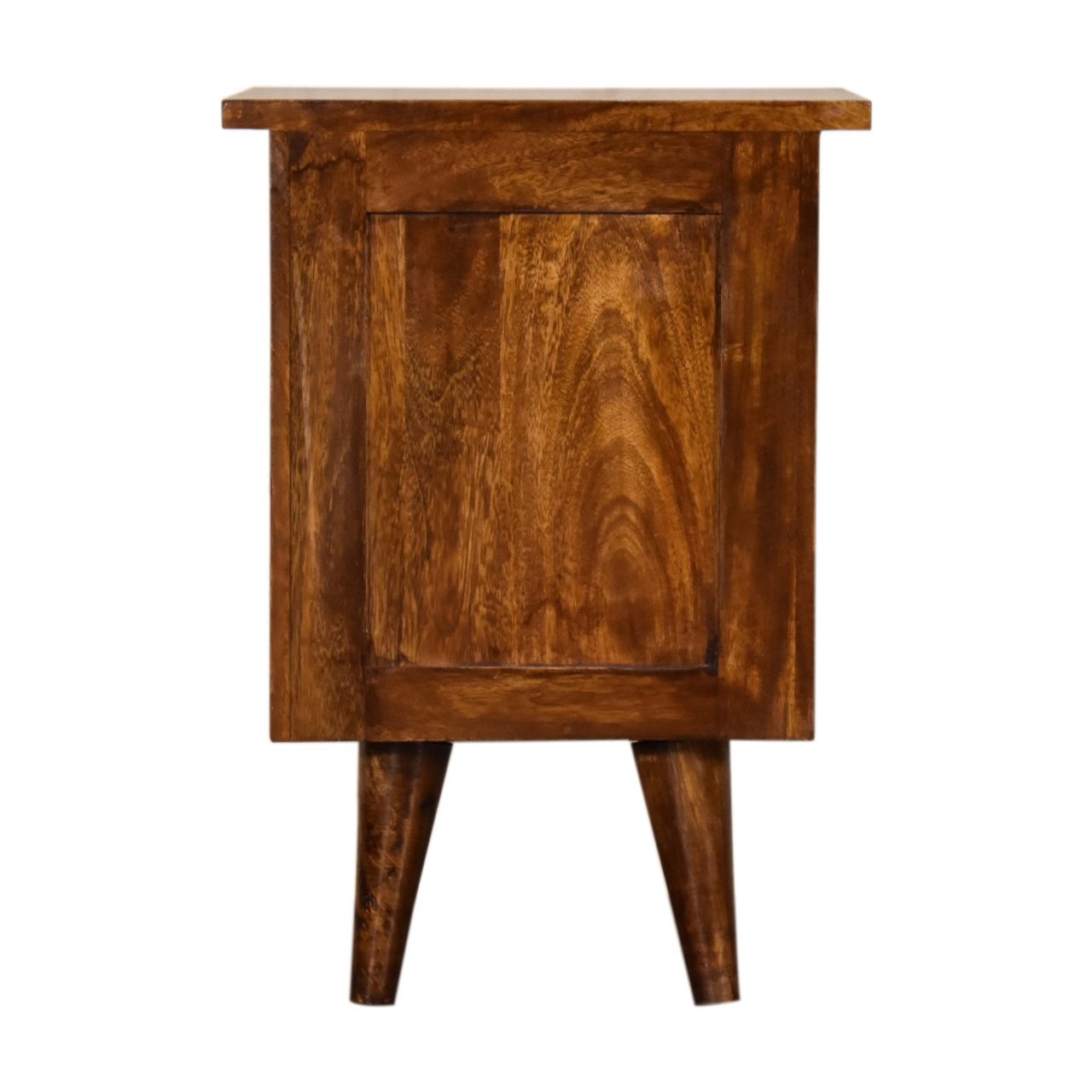 Szafka nocna z litego drewna mango – kasztanowa, 35 cm — model IN1639 - Image 8