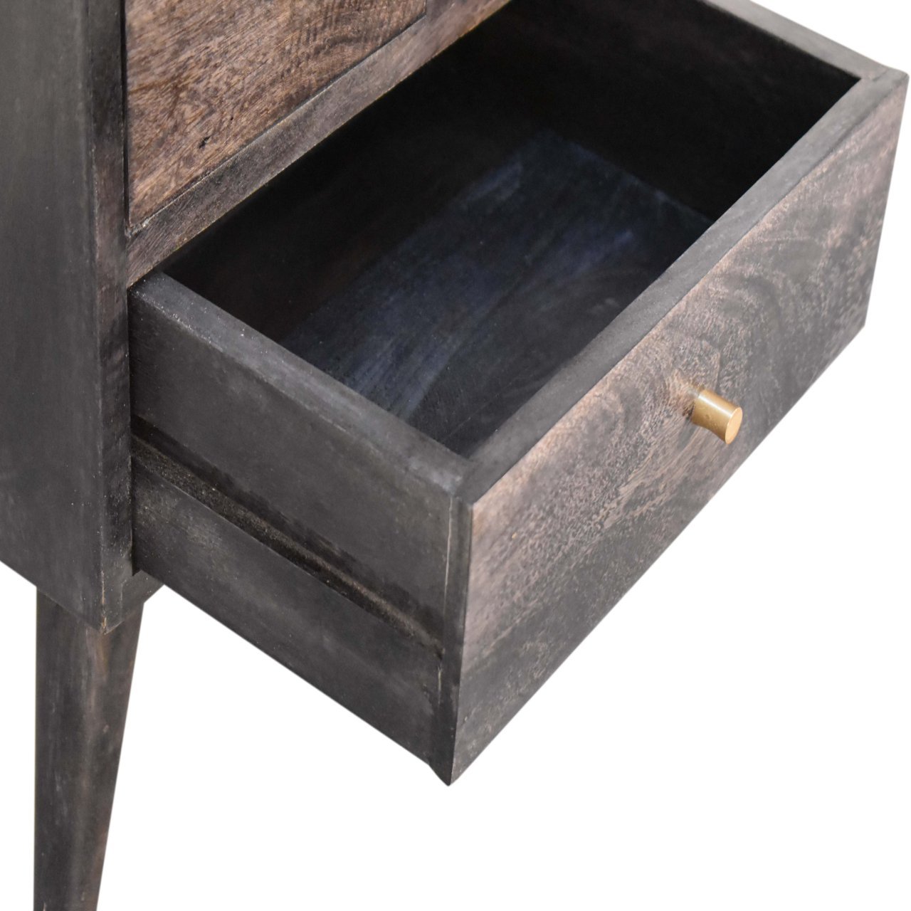 Szafka nocna Artisan IN1642 – lite drewno mango, wykończenie czarne - obrazek 5