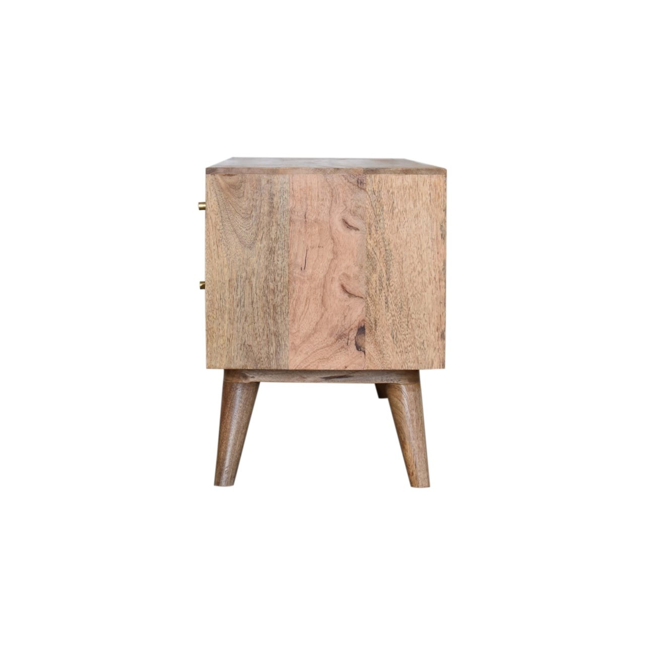 Szafka RTV z litego drewna mango – jasna, 110 cm — model IN1704 - obrazek 7