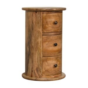 Szafka nocna Artisan IN1726 – lite drewno mango, wykończenie dębowe