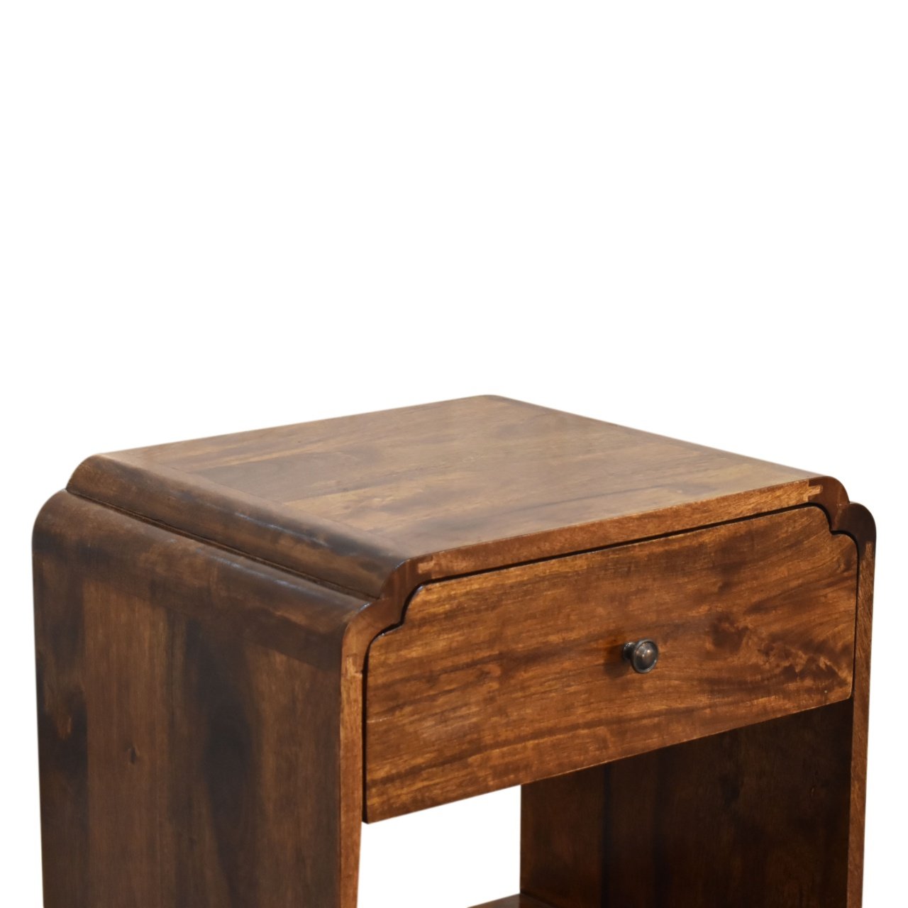 Szafka nocna z litego drewna mango – kasztanowa, 45 cm — model IN1731 - Image 5